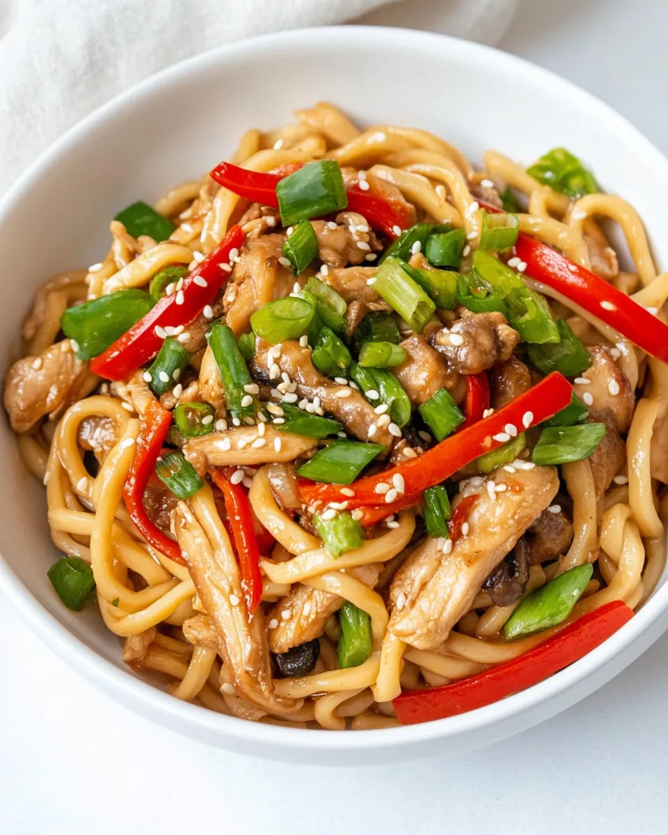 Delicious Chicken Yaki Udon shot