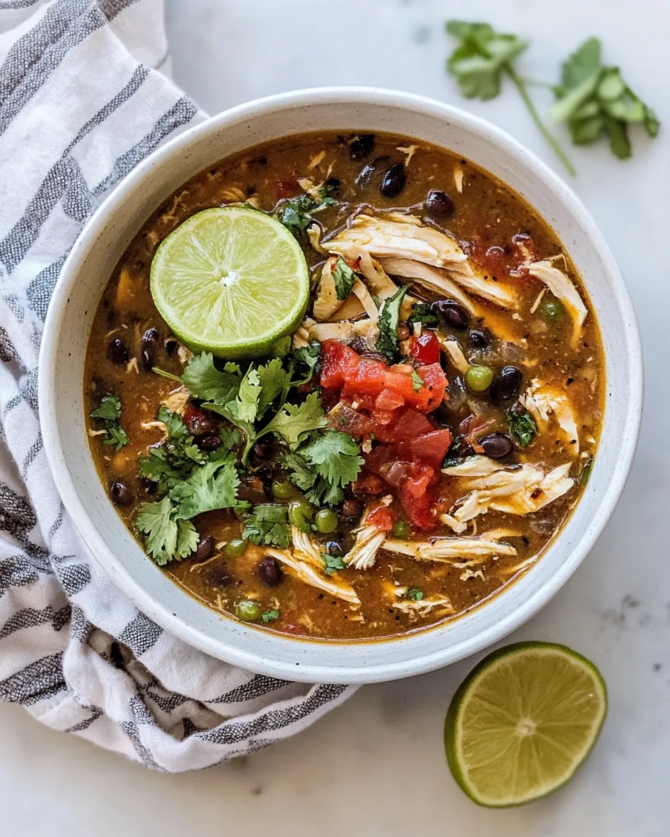 Homemade Chicken and Black Bean Soup (Slow Cooker) photo