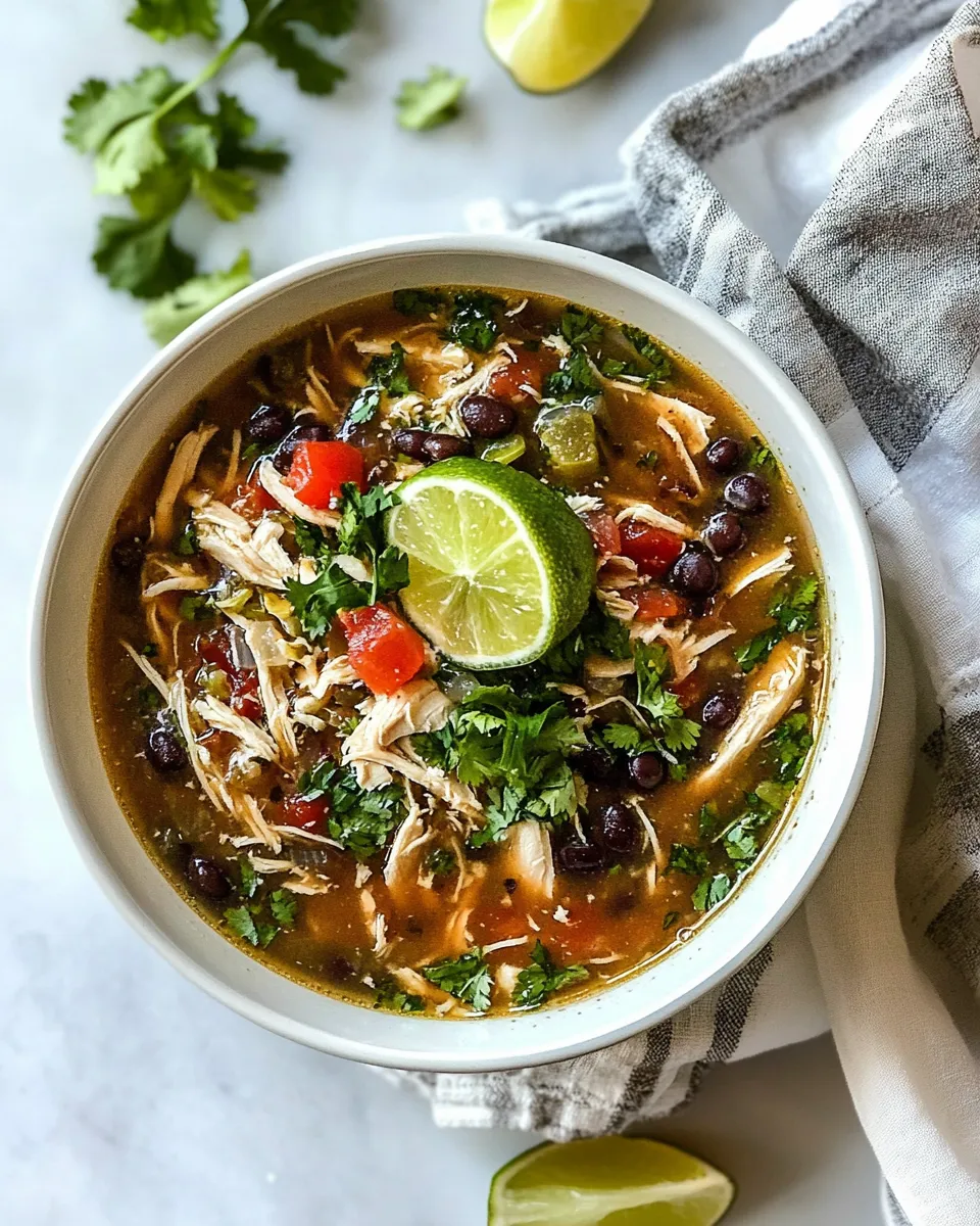 Classic Chicken and Black Bean Soup (Slow Cooker) image