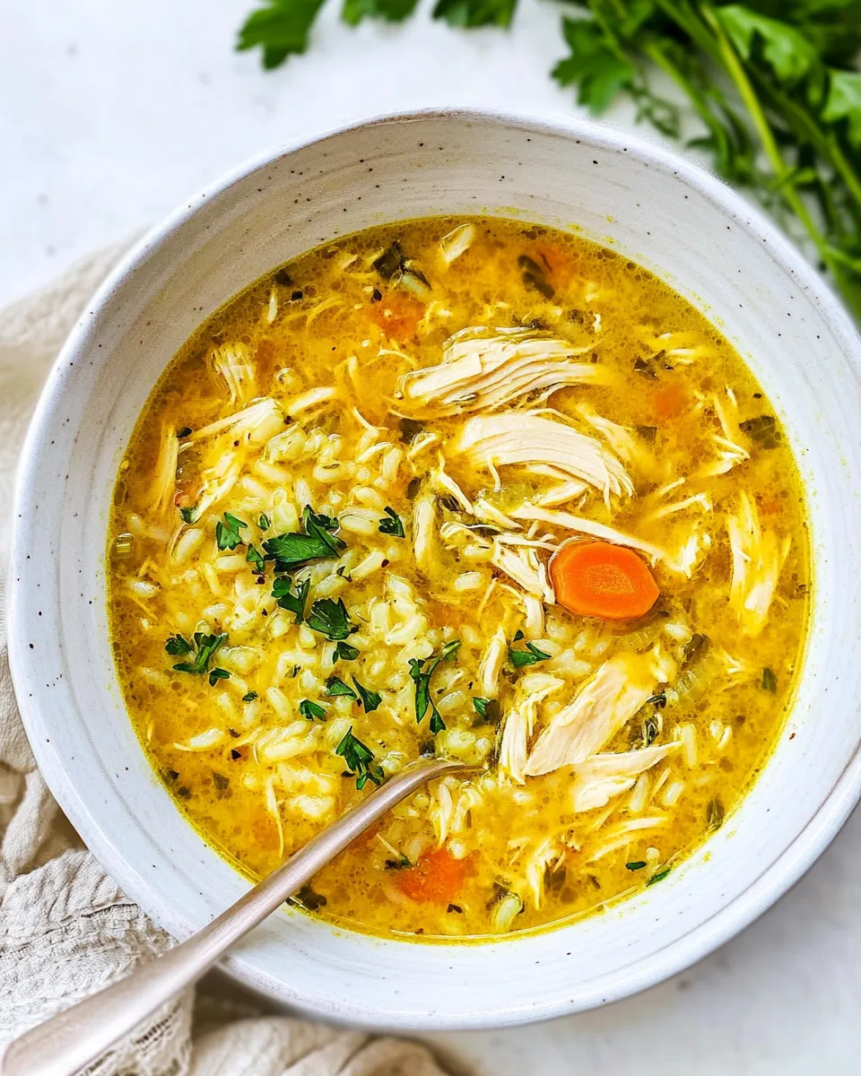 Easy Chicken and Rice Soup recipe photo