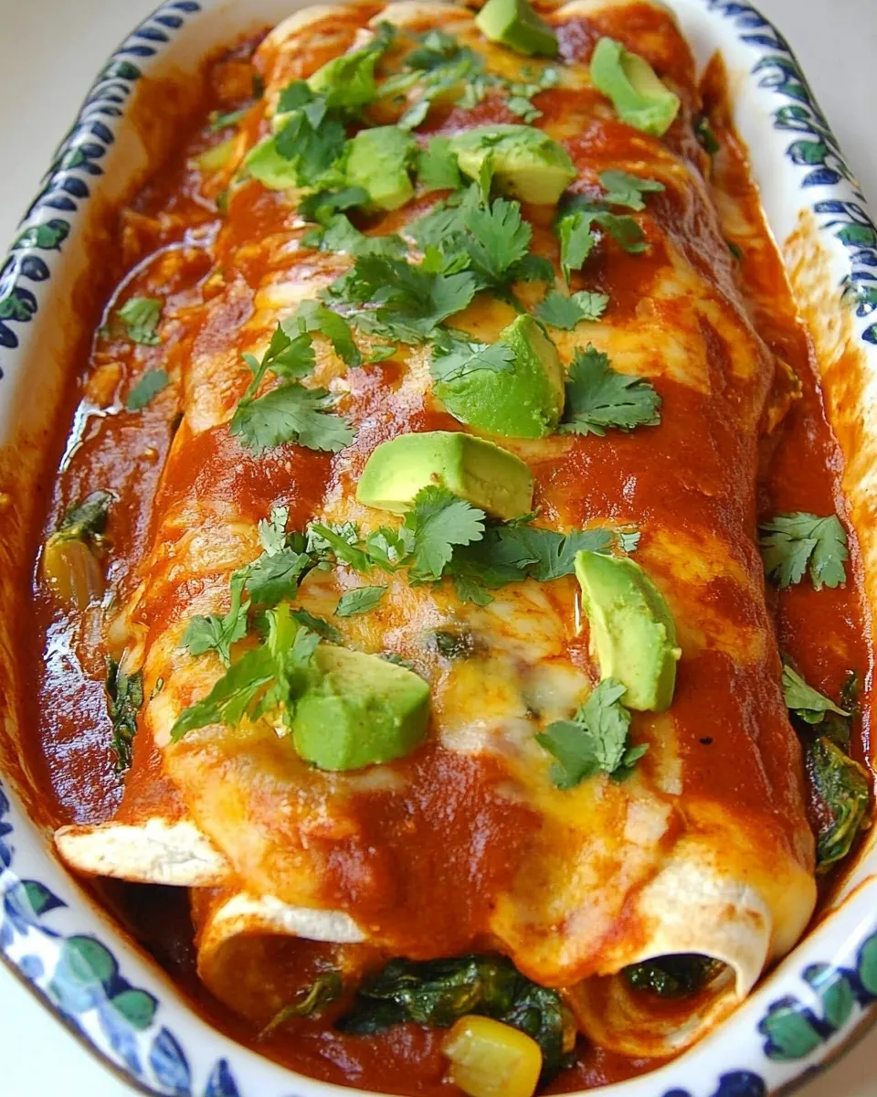 Easy Chicken and Spinach Enchiladas recipe photo