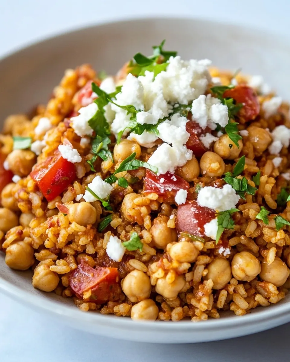 Delicious Chickpea Mediterranean Rice Recipe image