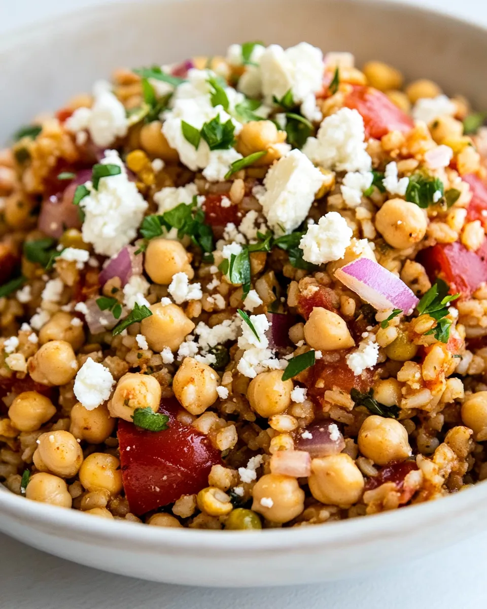 Quick Chickpea Mediterranean Rice Recipe dish photo