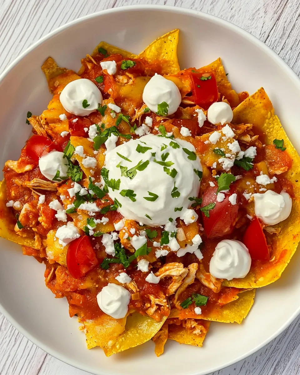 Homemade Chilaquiles with Chicken photo