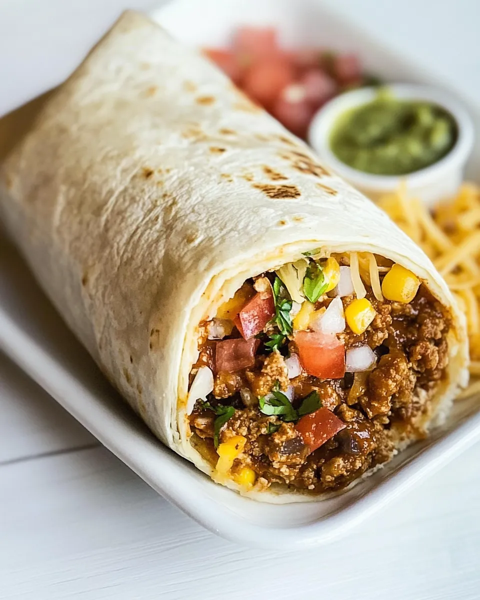 Delicious Chili Cheese Burrito shot