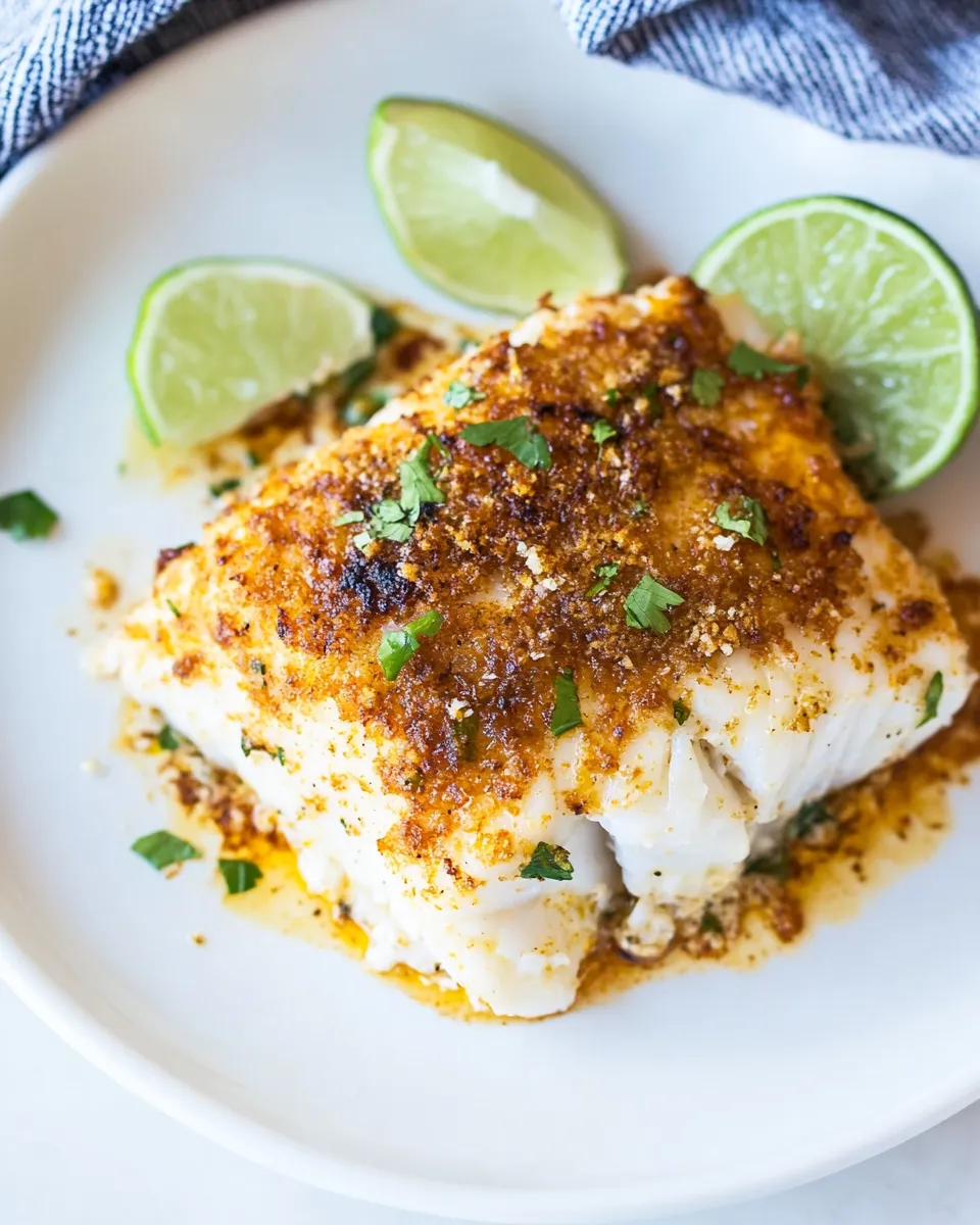 Savory Chili Lime Baked Cod shot