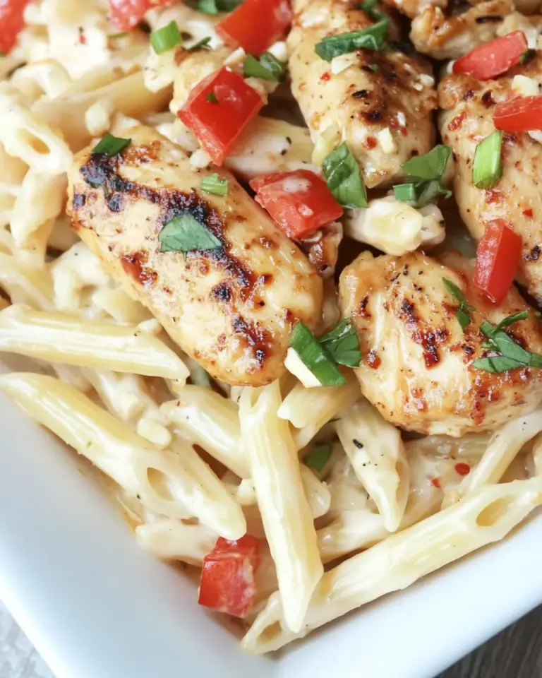 Easy Chili Lime Chicken with Creamy Garlic Penne Pasta photo