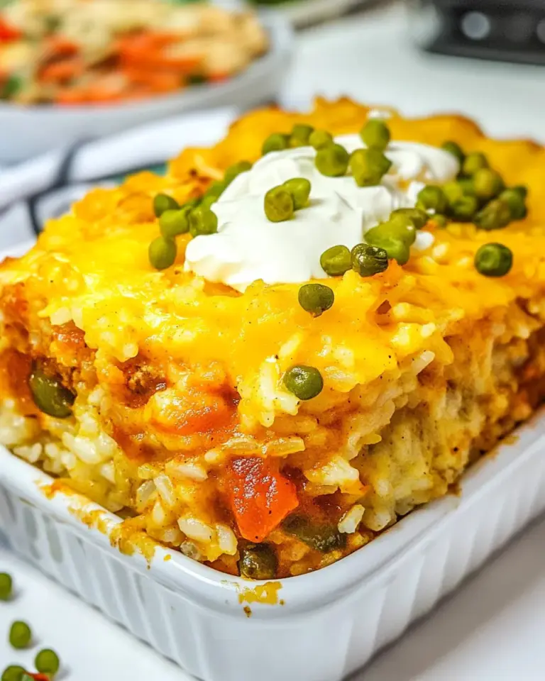 Homemade Chili Sour Cream Rice Bake photo