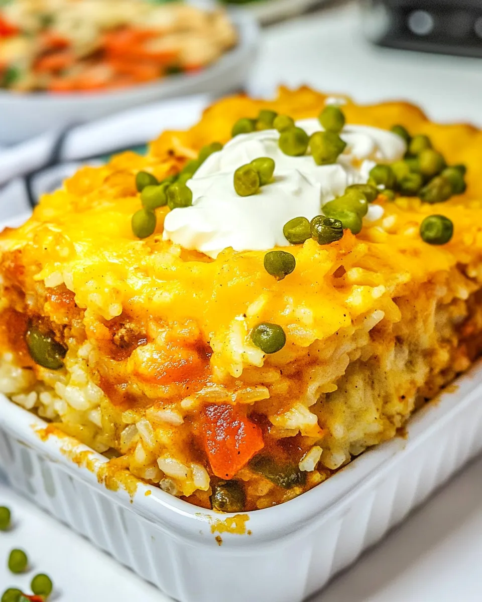 Homemade Chili Sour Cream Rice Bake photo