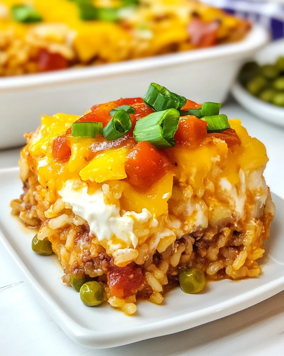 Classic Chili Sour Cream Rice Bake image
