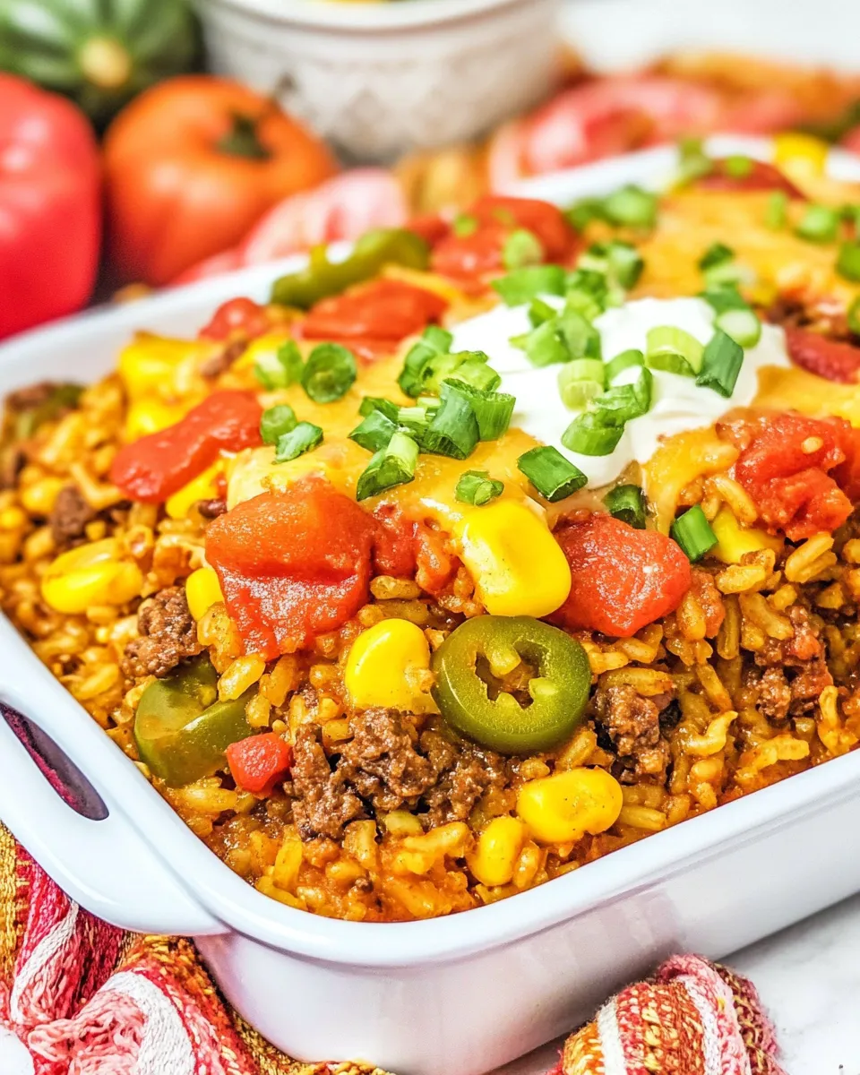 Easy Chili Sour Cream Rice Bake recipe photo