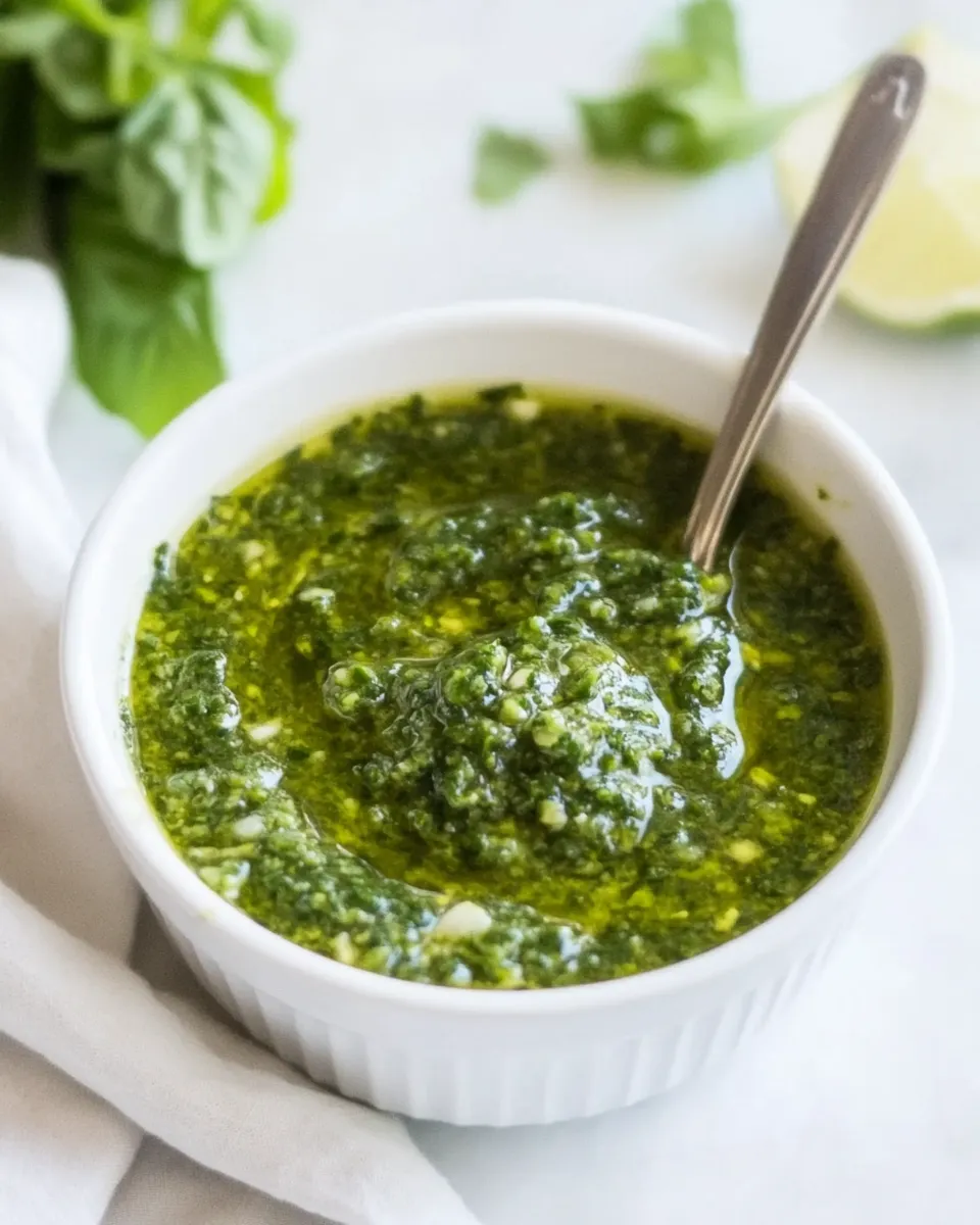 Easy Chimichurri Sauce Recipe shot