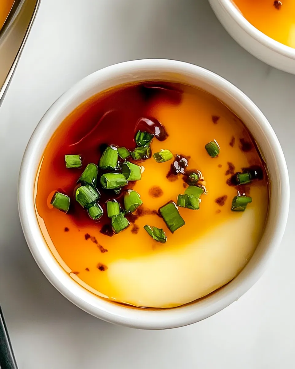 Delicious Chinese Steamed Egg shot