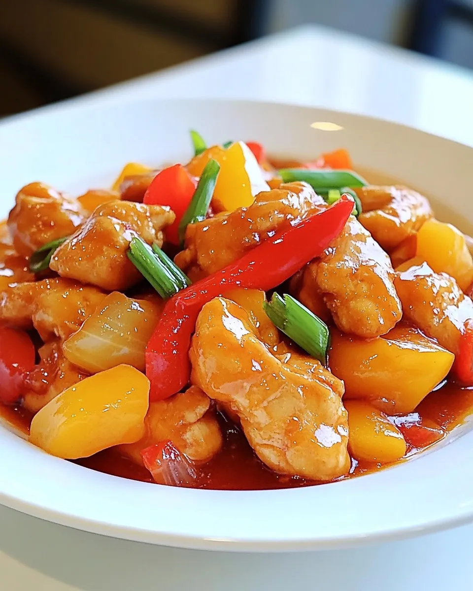 Classic Chinese Sweet and Sour Chicken dish photo