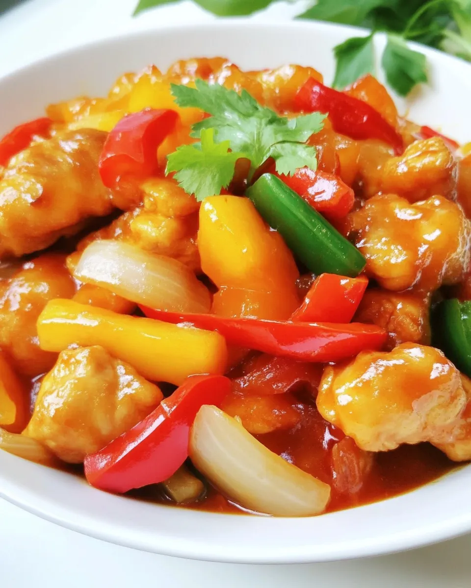 Delicious Chinese Sweet and Sour Chicken image
