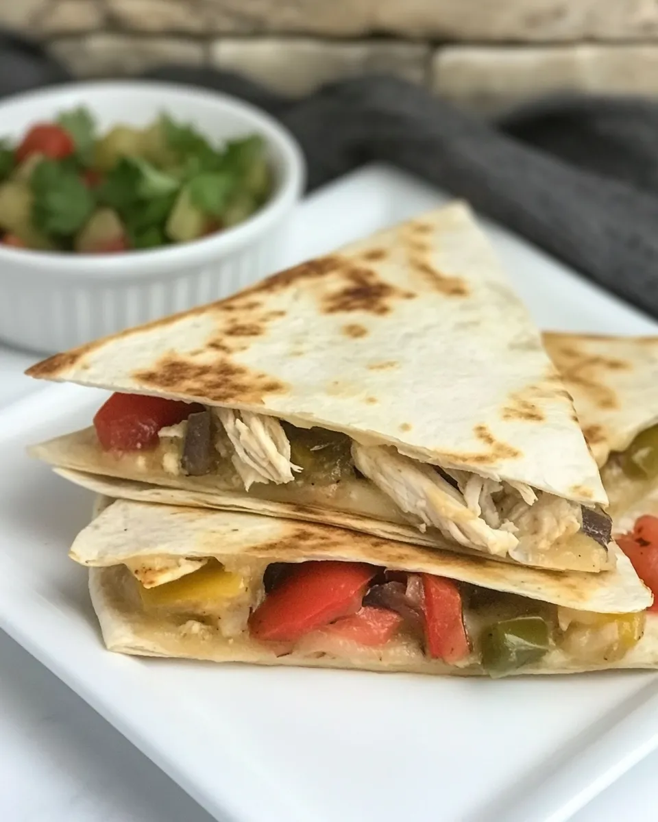 Savory Chipotle Chicken Quesadillas shot