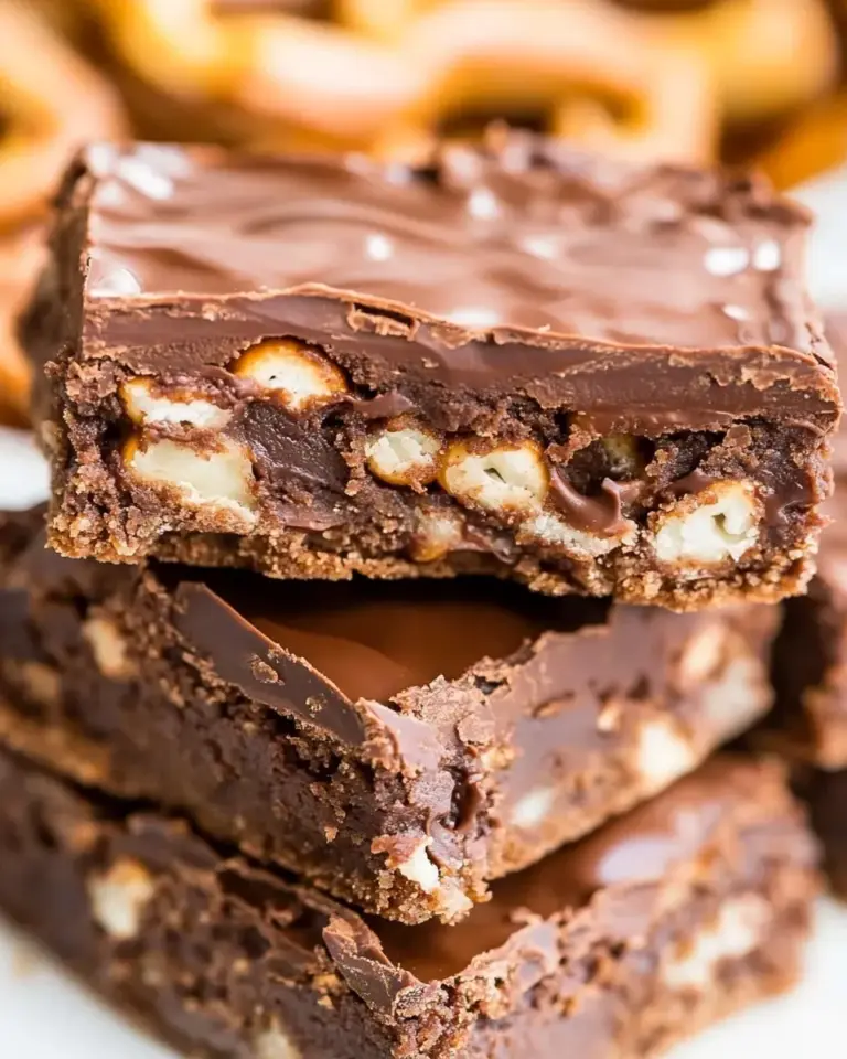 Perfect Chocolate-Covered Pretzel Brownies recipe image
