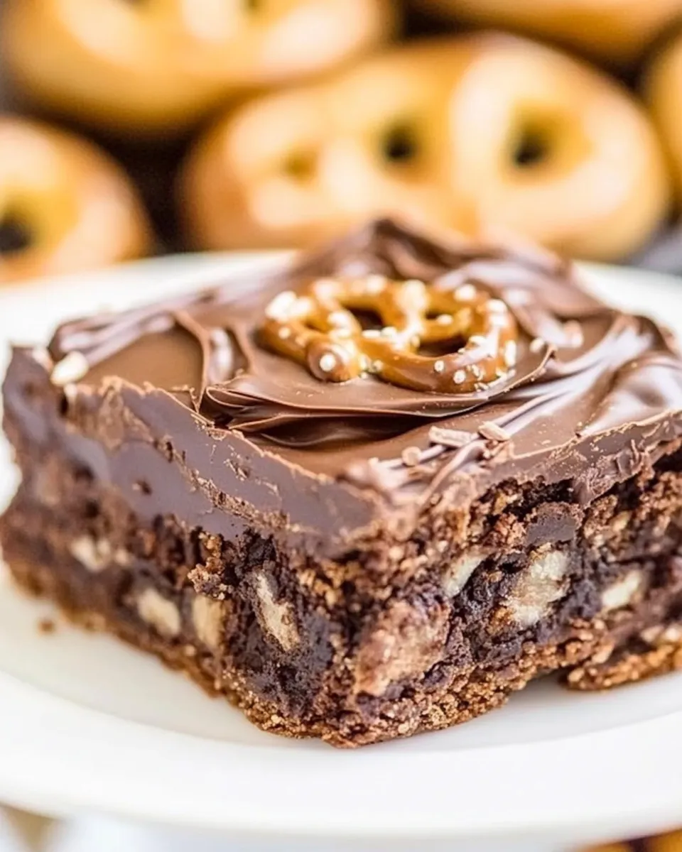 Amazing Chocolate-Covered Pretzel Brownies dish image