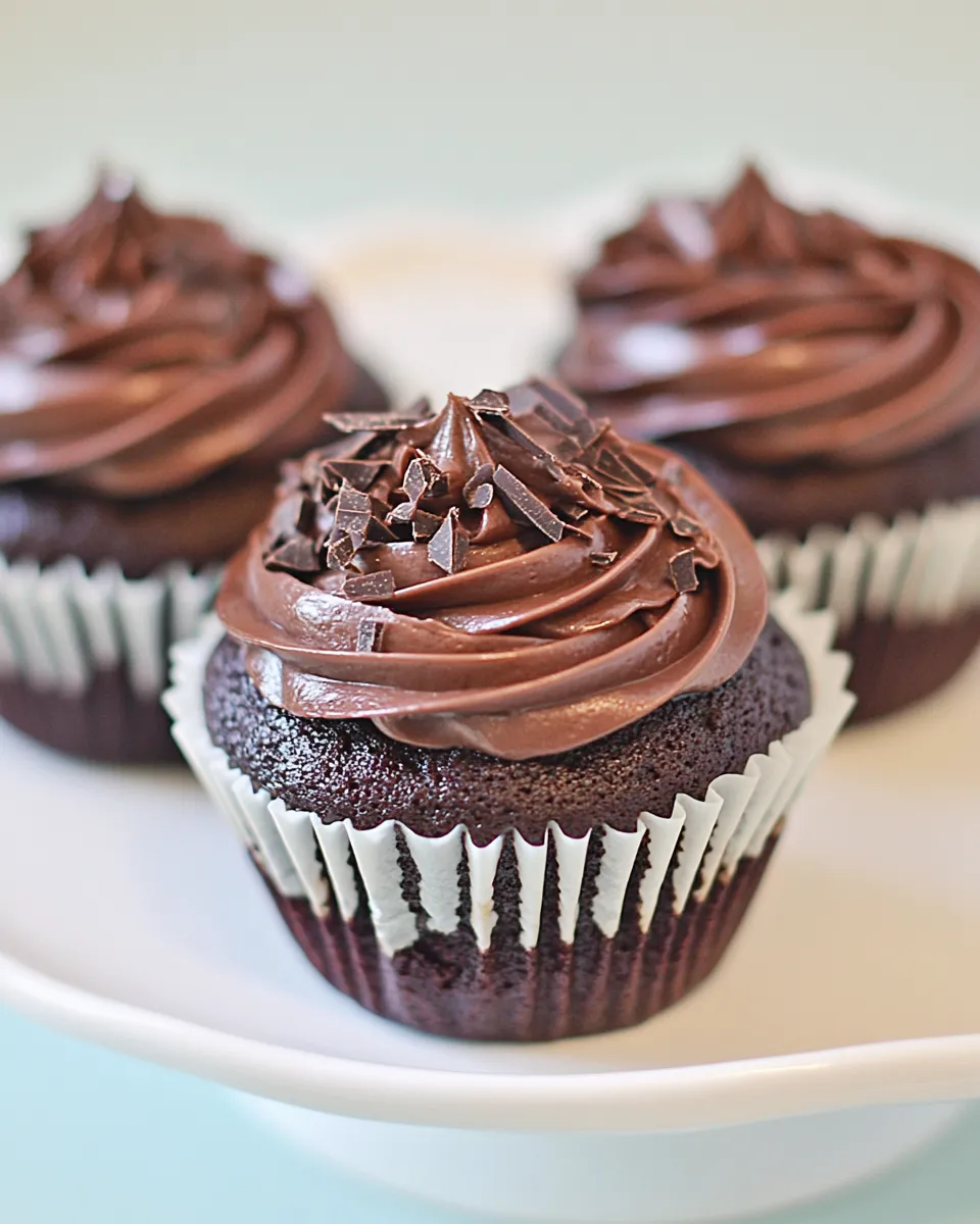 Homemade Chocolate Amaretto Cupcakes photo