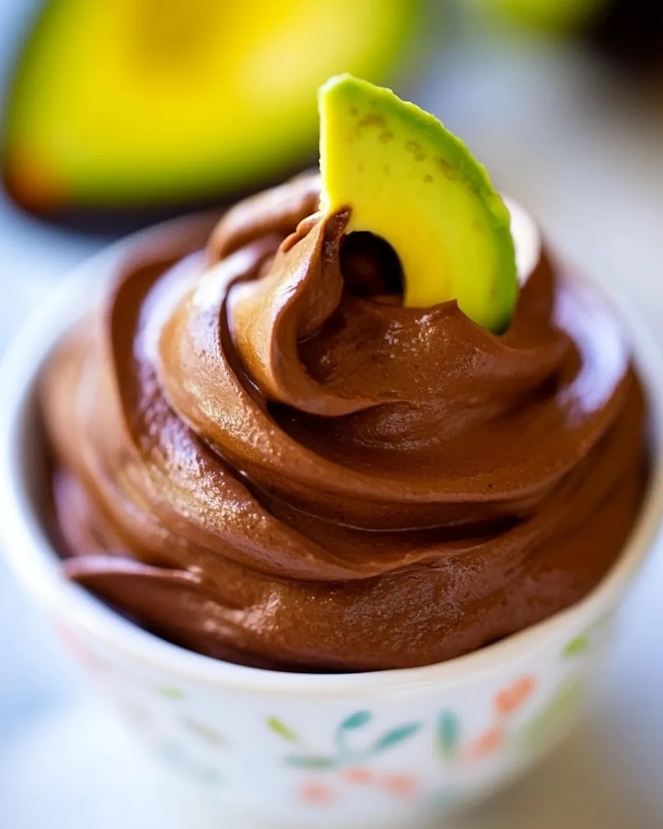 Best Chocolate Avocado Frosting shot