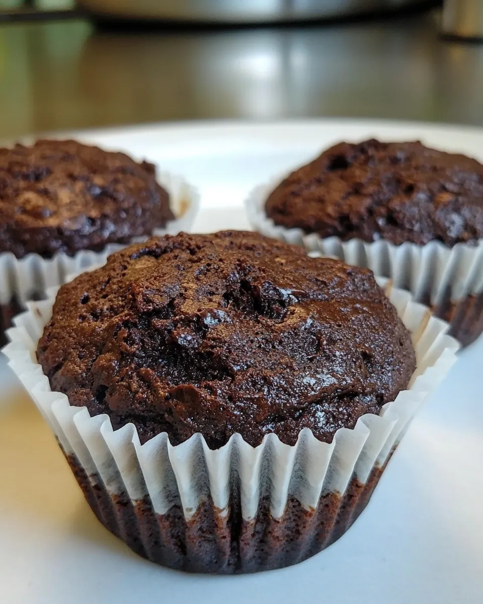 Fresh Chocolate Banana Bread Muffins. shot