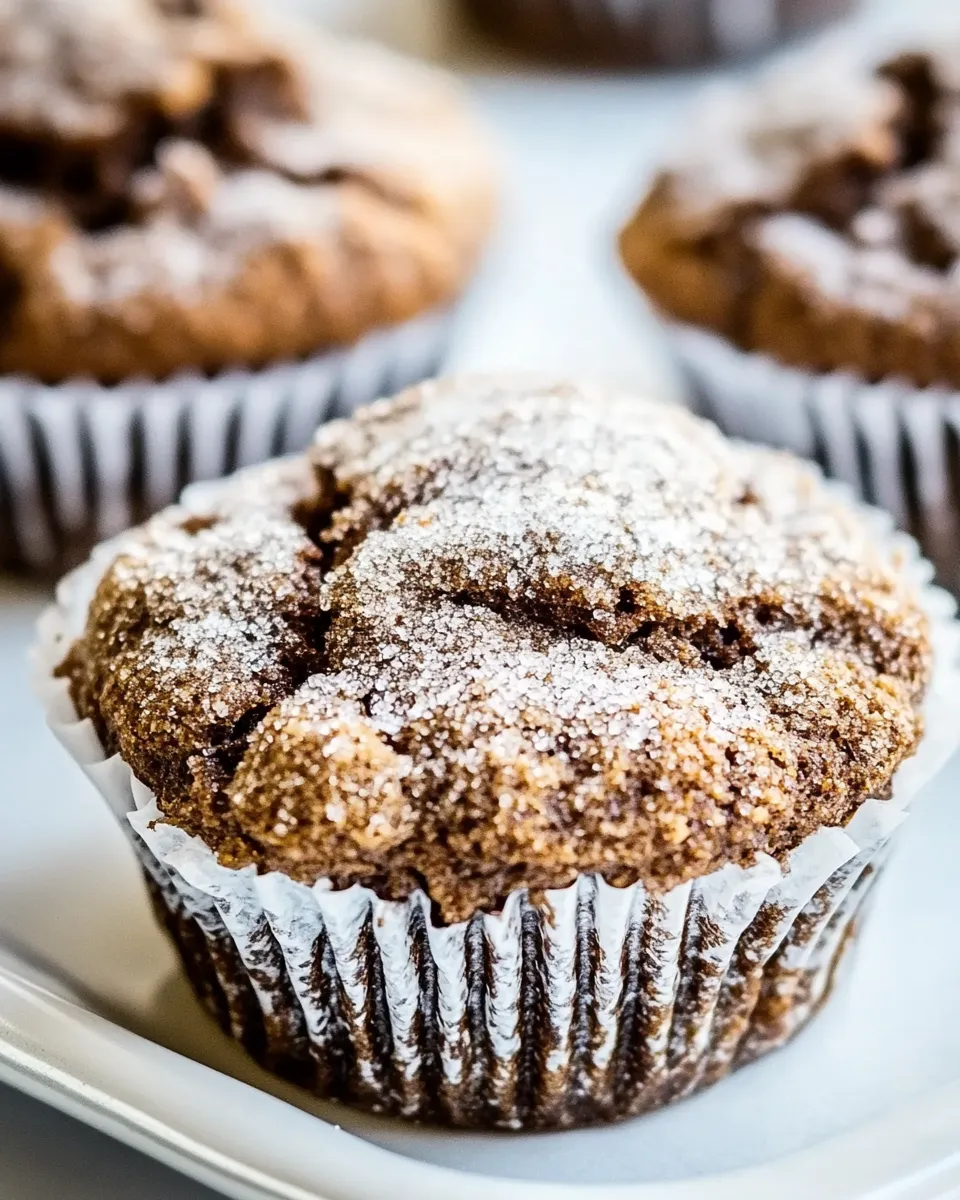Delicious Chocolate Banana Crinkle Muffins image
