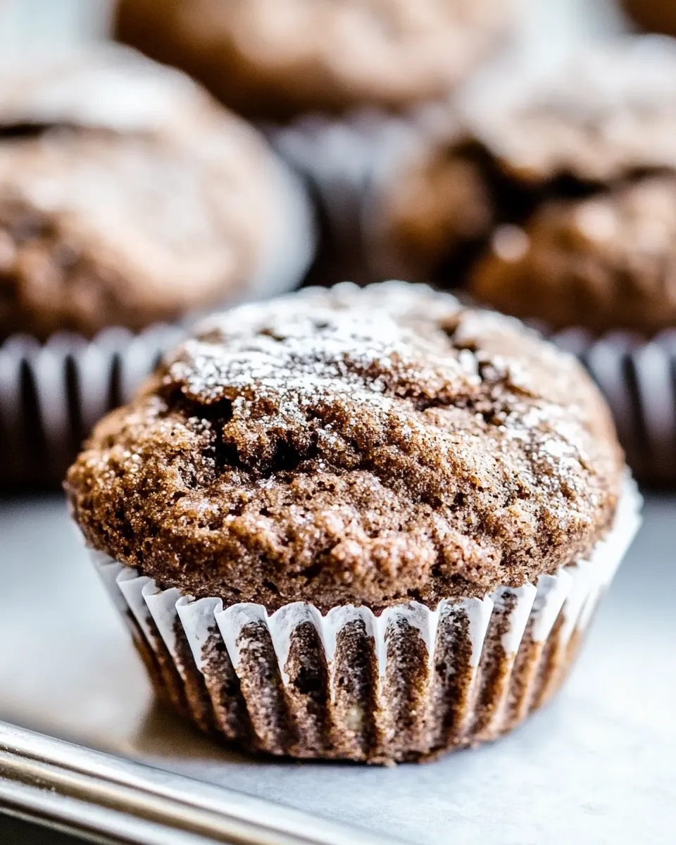 Easy Chocolate Banana Crinkle Muffins recipe photo