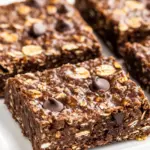Homemade Chocolate Banana Oatmeal Breakfast Bars photo