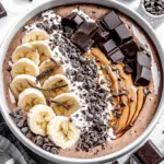Homemade Chocolate Banana Smoothie Bowl photo