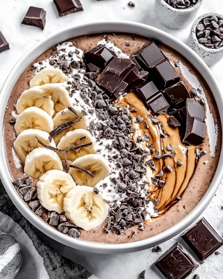 Homemade Chocolate Banana Smoothie Bowl photo