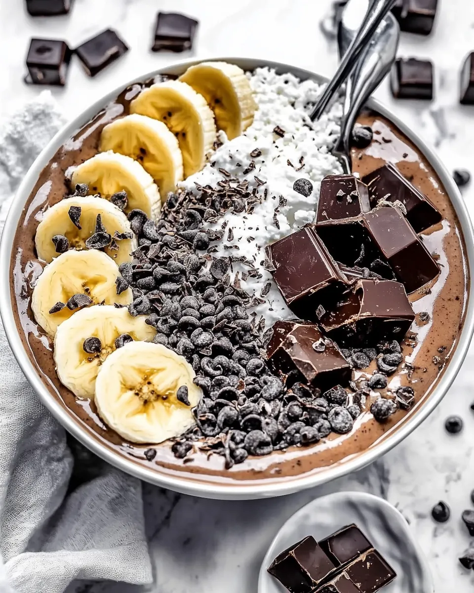 Delicious Chocolate Banana Smoothie Bowl image