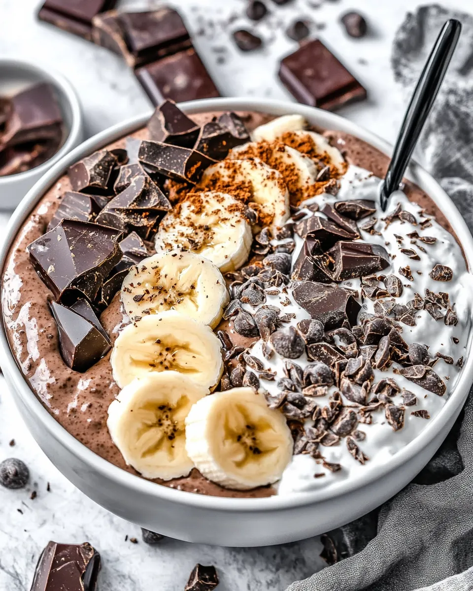 Quick Chocolate Banana Smoothie Bowl recipe photo