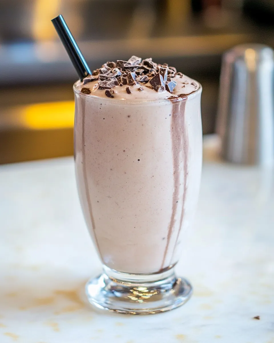 Easy Chocolate Cake Batter Milkshake shot