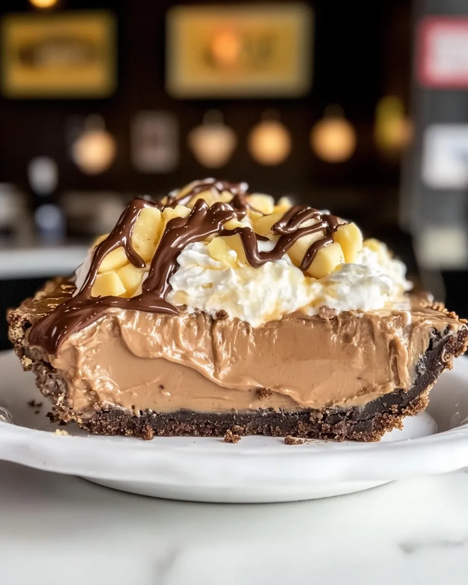 Delicious Chocolate Caramel Pie shot