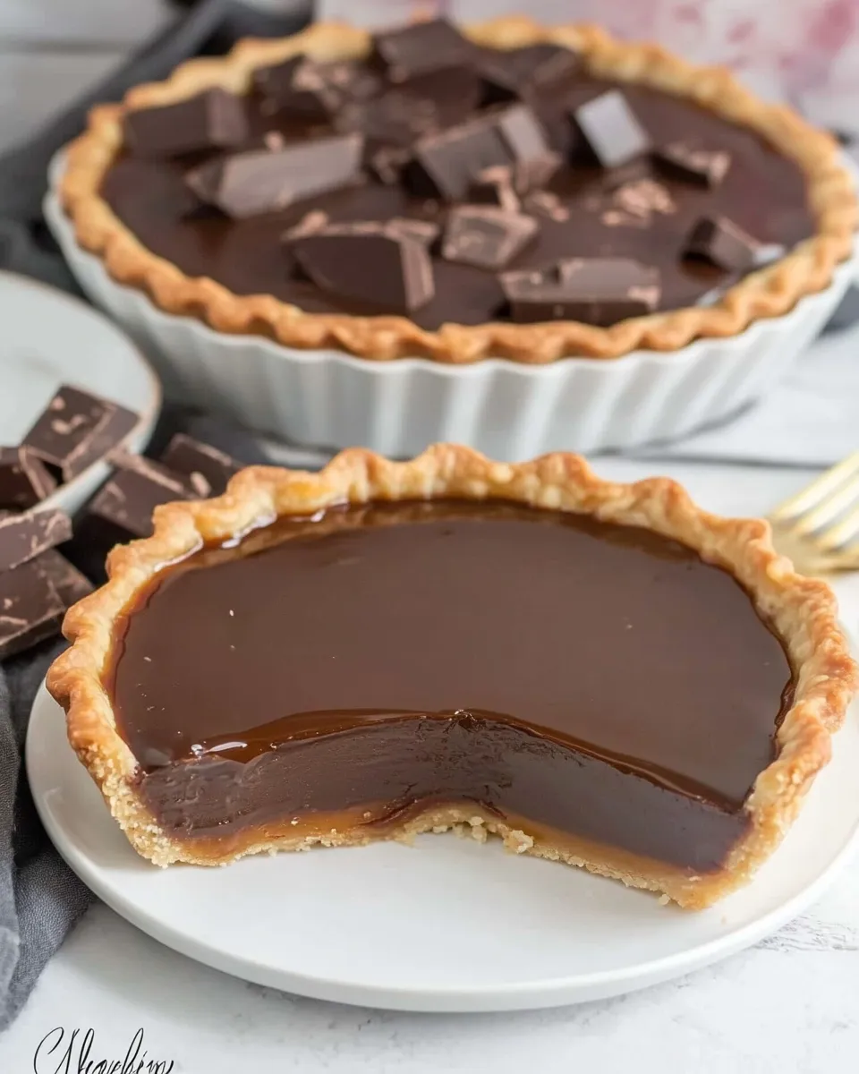 Homemade Chocolate Caramel Tart photo