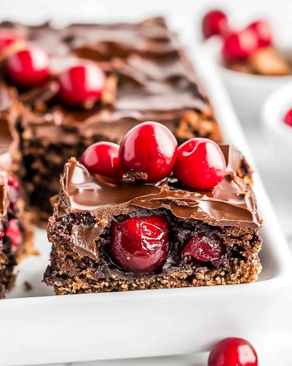 Homemade Chocolate Cherry Bars photo