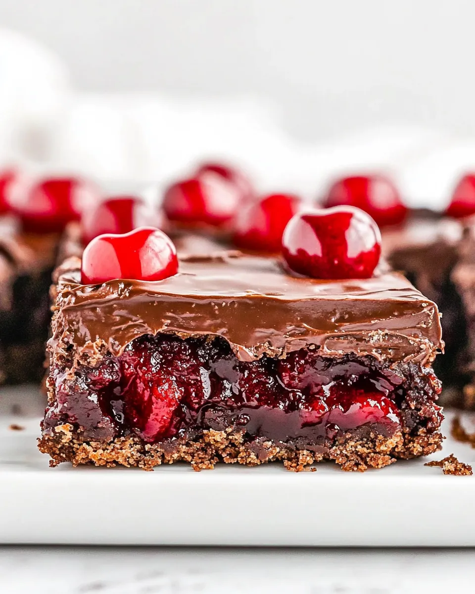 Easy Chocolate Cherry Bars recipe photo