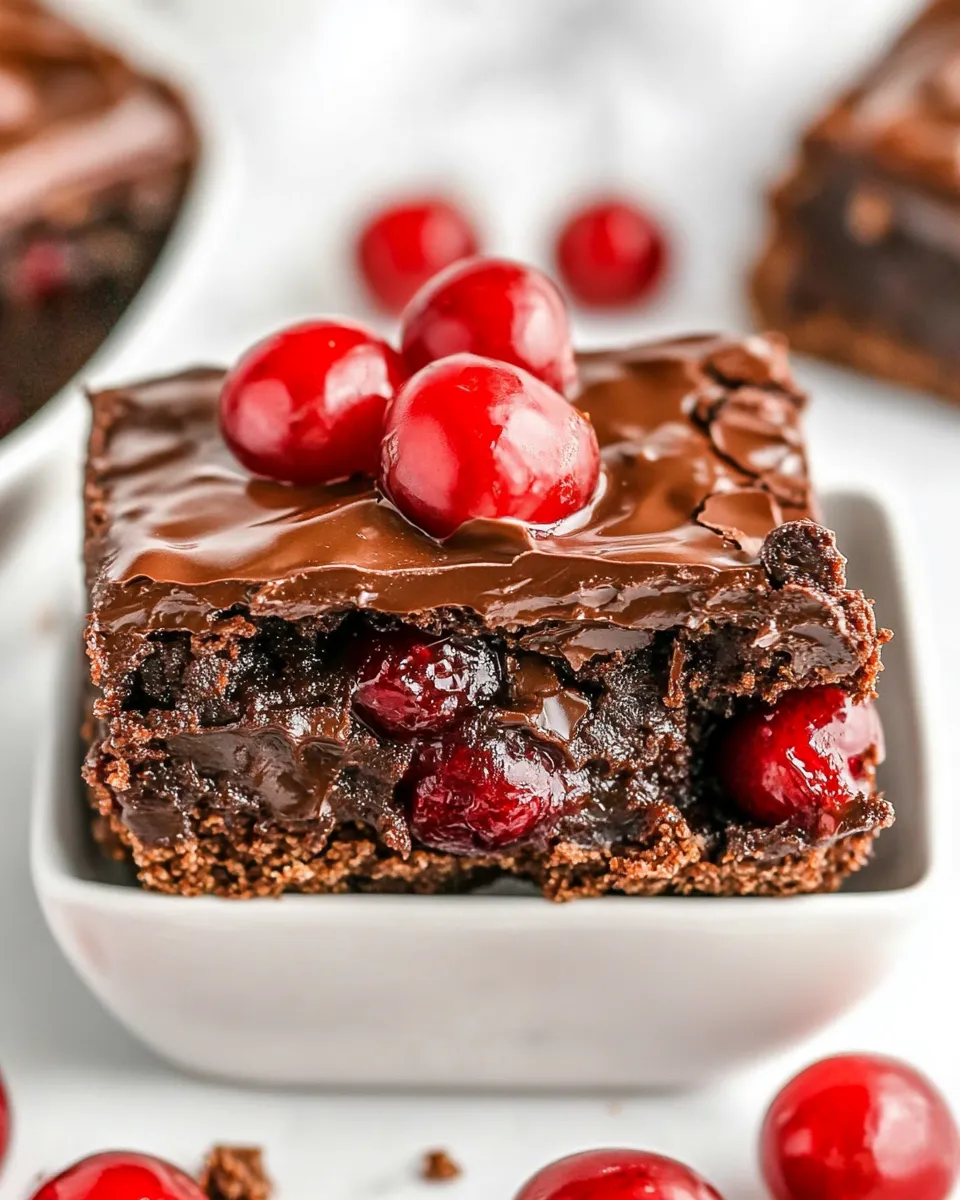 Delicious Chocolate Cherry Bars shot