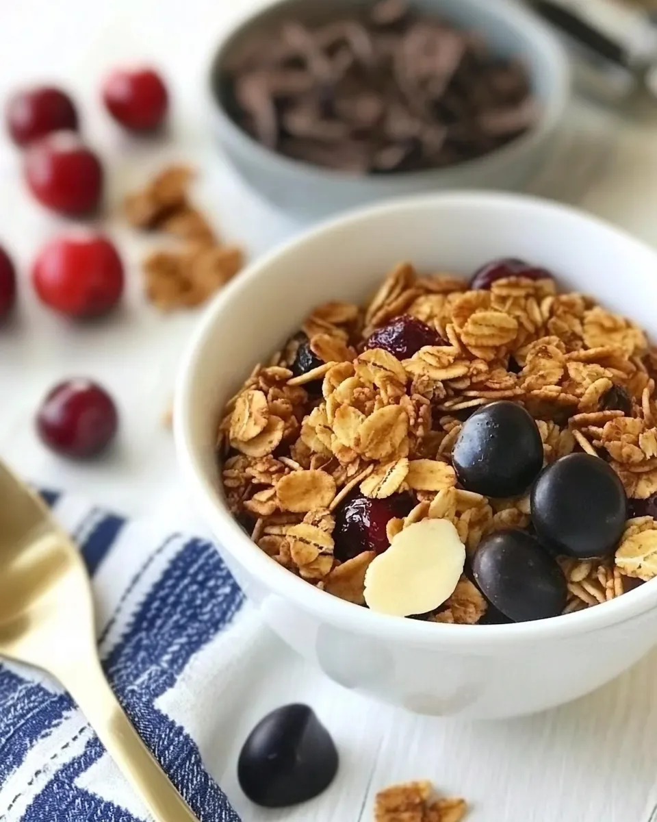 Amazing Chocolate Cherry Granola shot