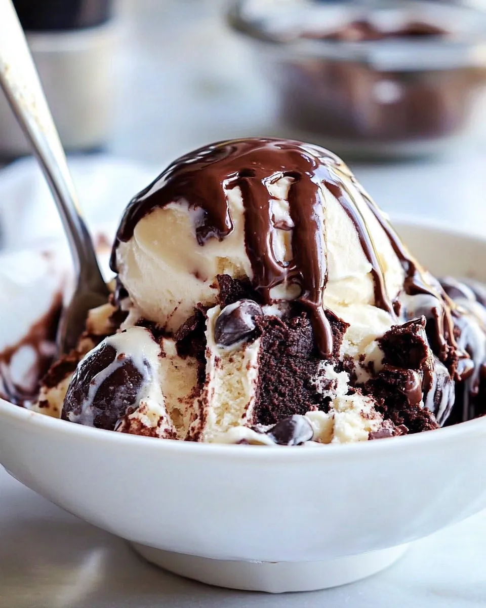 Homemade Chocolate Chip Brownie Sundae Recipe photo