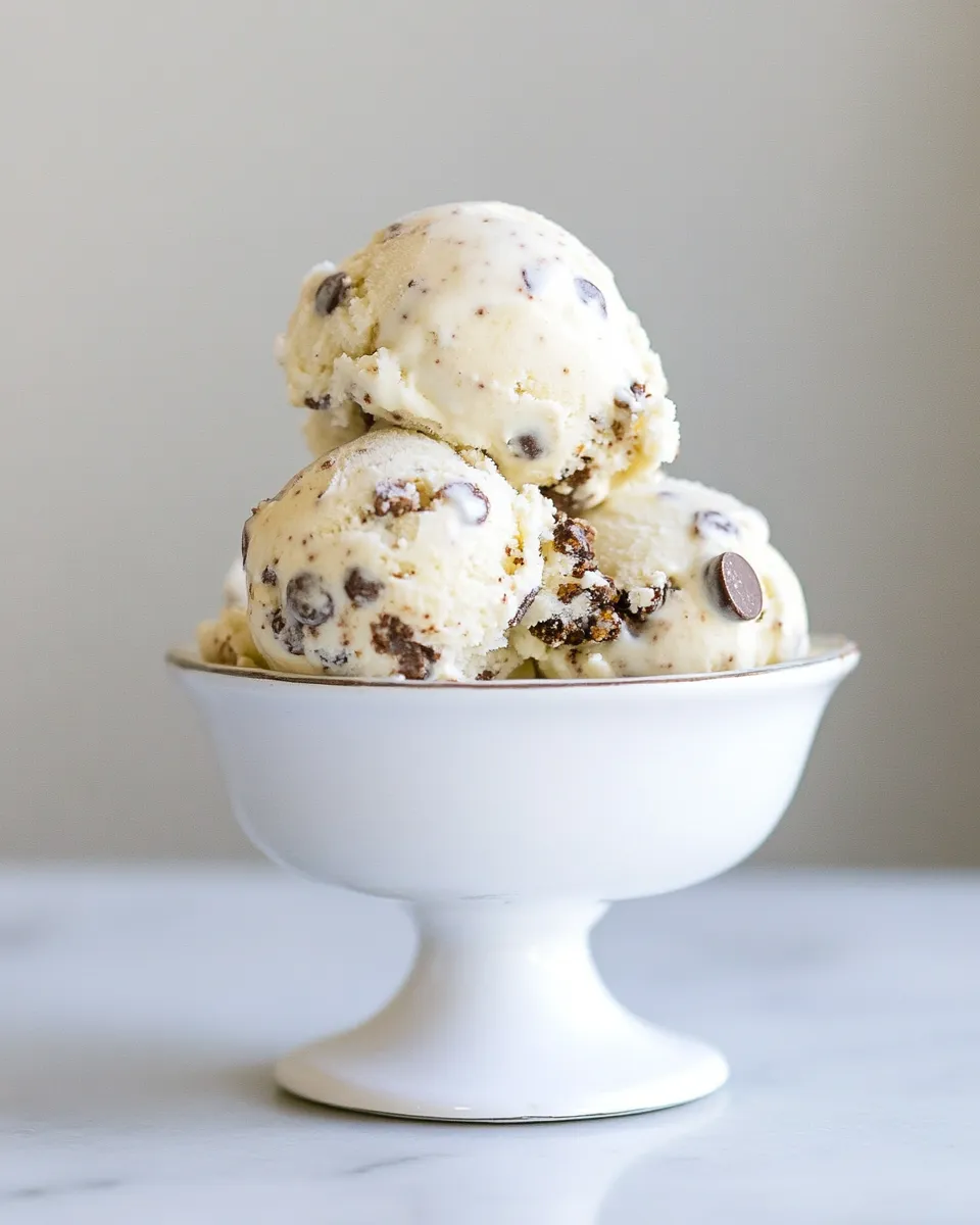 Delicious Chocolate Chip Cookies & Cream Ice Cream shot