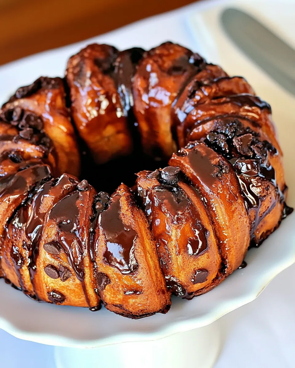 Easy Chocolate Chip Sticky Bun Ring recipe photo
