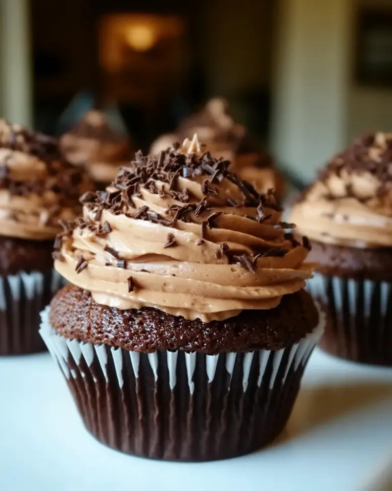 Homemade Chocolate Chocolate Cupcakes photo