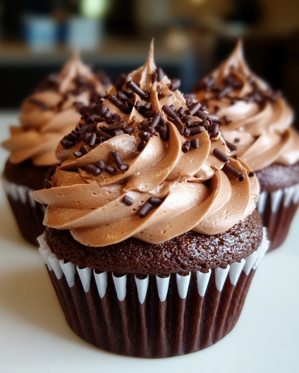 Classic Chocolate Chocolate Cupcakes image