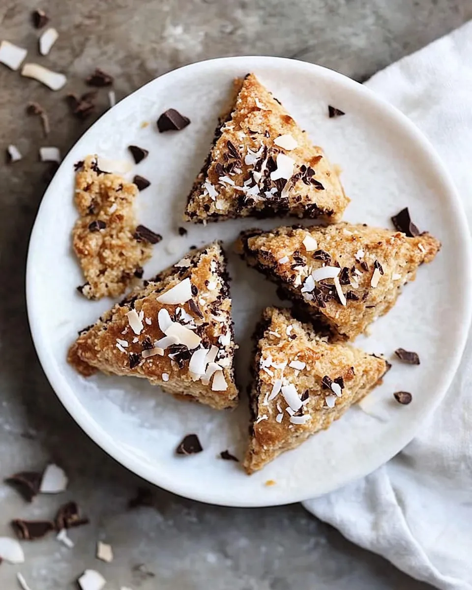 Homemade Chocolate Coconut Scones photo