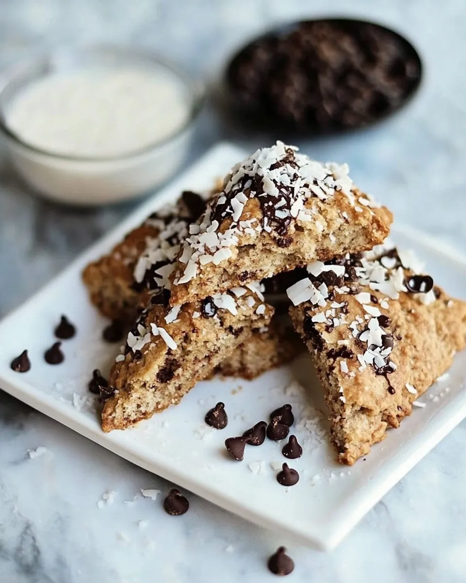 Delicious Chocolate Coconut Scones shot