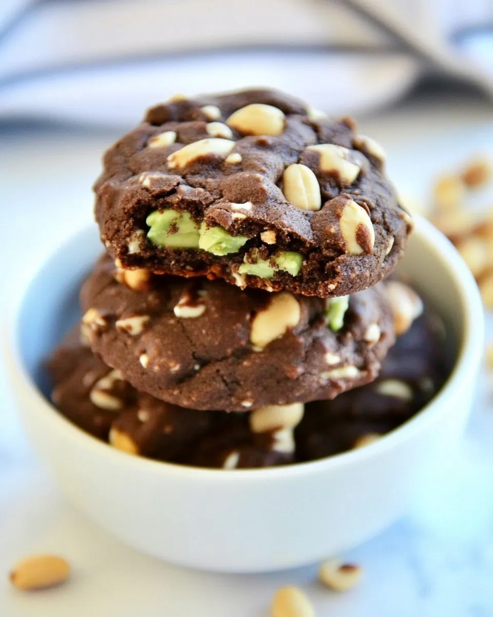 Homemade Chocolate Cookies With Avocado And Peanuts photo