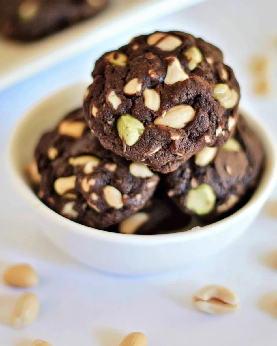Delicious Chocolate Cookies With Avocado And Peanuts image
