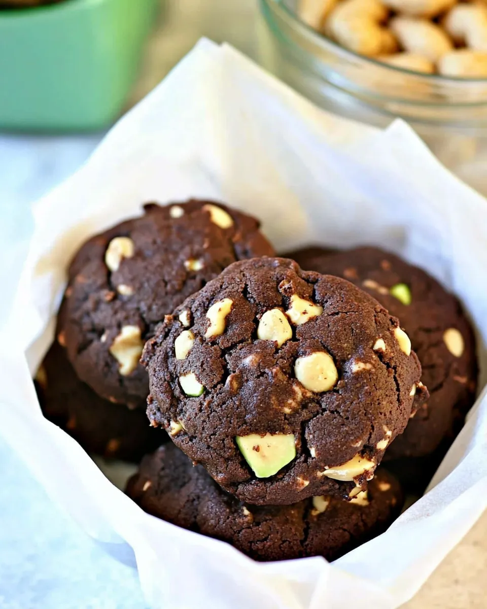 Easy Chocolate Cookies With Avocado And Peanuts shot