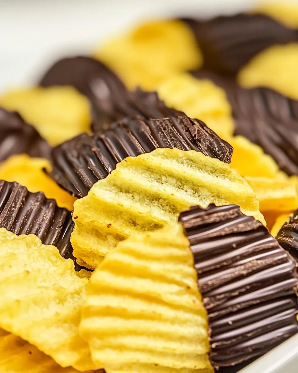 Easy Chocolate Covered Potato Chips recipe photo